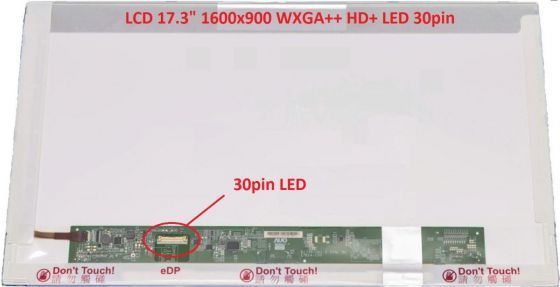 Asus F756UJ-T display displej LCD 17.3" WXGA++ HD+ 1600X900 LED