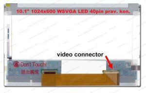 HSD101PFW1 REV.0 LCD 10.1" 1024x600 WSVGA LED 40pin prav. kon. display displej | matný povrch, lesklý povrch
